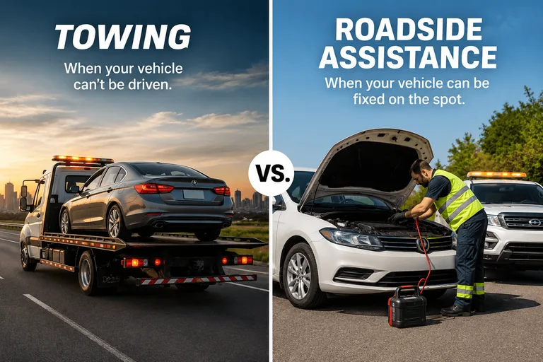 Towing vs. Roadside Assistance: Know the Difference